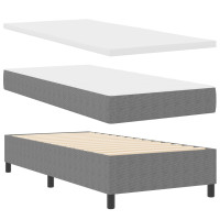Produktbild för LED Box Säng Ljusgrå och vit. 80 x 200 cm Kordread tyg