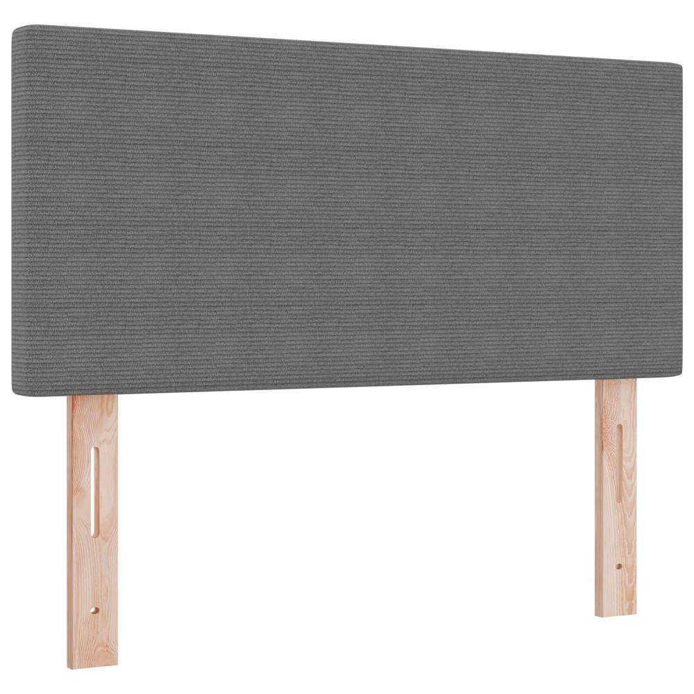 Produktbild för LED Box Säng Ljusgrå och vit. 80 x 200 cm Kordread tyg