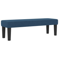 Produktbild för Bäddfjäder med huvudgavel Blå 120 x 190 cm tyg