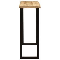 Produktbild för Avlastningsbord med levande kant 105x33x76 cm massivt mangoträ