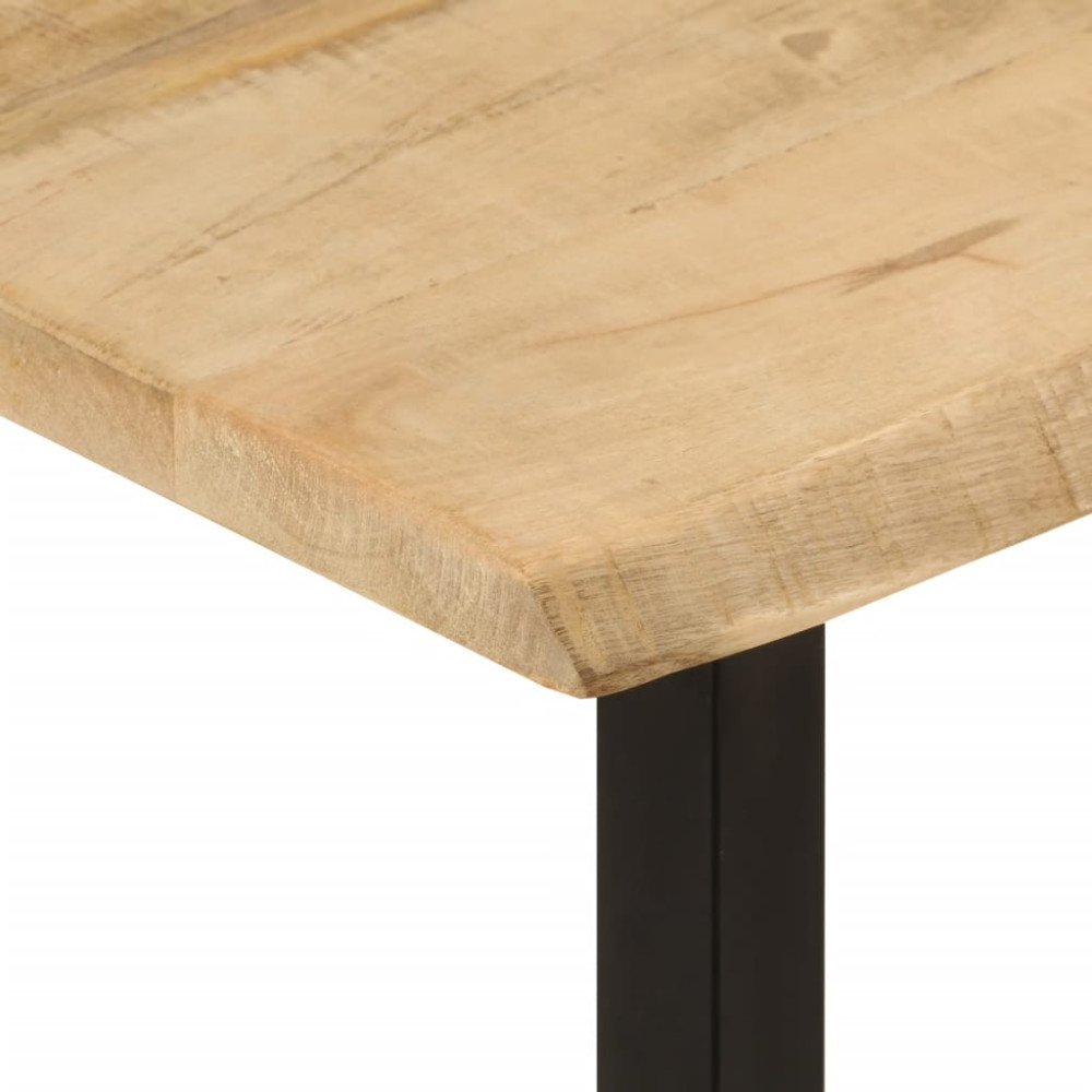 Produktbild för Avlastningsbord med levande kant 105x33x76 cm massivt mangoträ