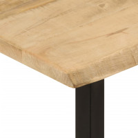 Produktbild för Avlastningsbord med levande kant 105x33x76 cm massivt mangoträ