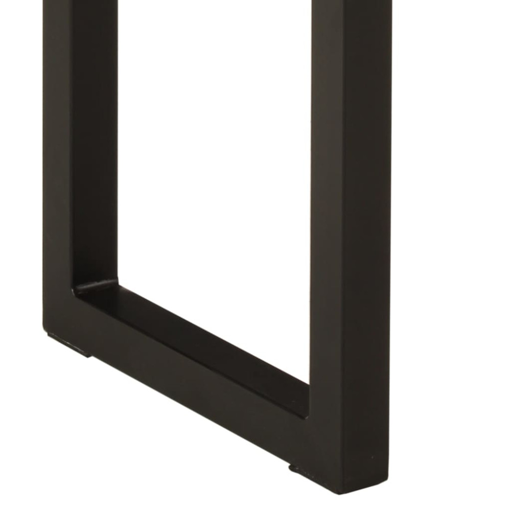 Produktbild för Avlastningsbord med levande kant 105x33x76 cm massivt mangoträ