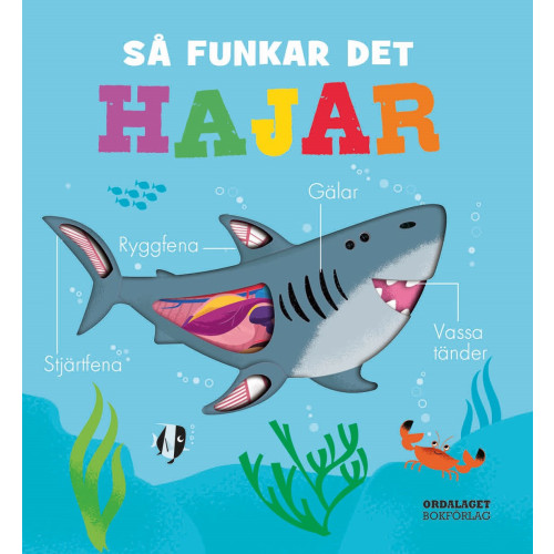 Ordalaget Bokförlag Så funkar det : hajar (bok, board book)