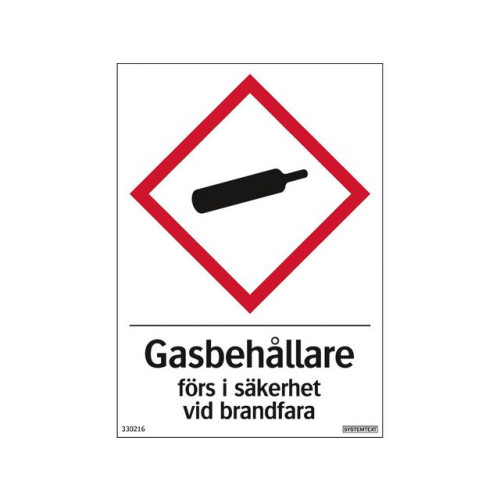 SYSTEMTEXT Dekal Gasbehållare 105x148mm