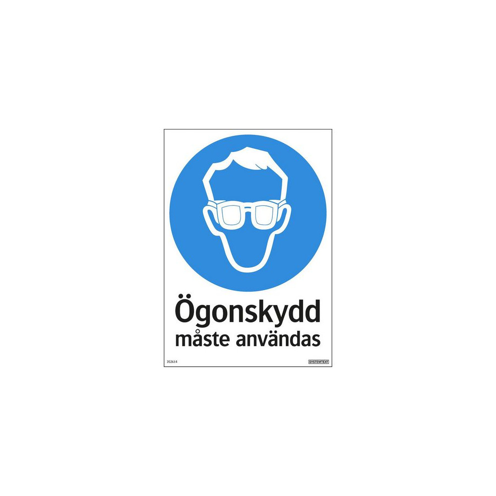 Produktbild för Skylt Skyddsglasögon 210x297mm
