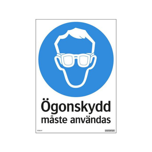 SYSTEMTEXT Skylt Skyddsglasögon 210x297mm