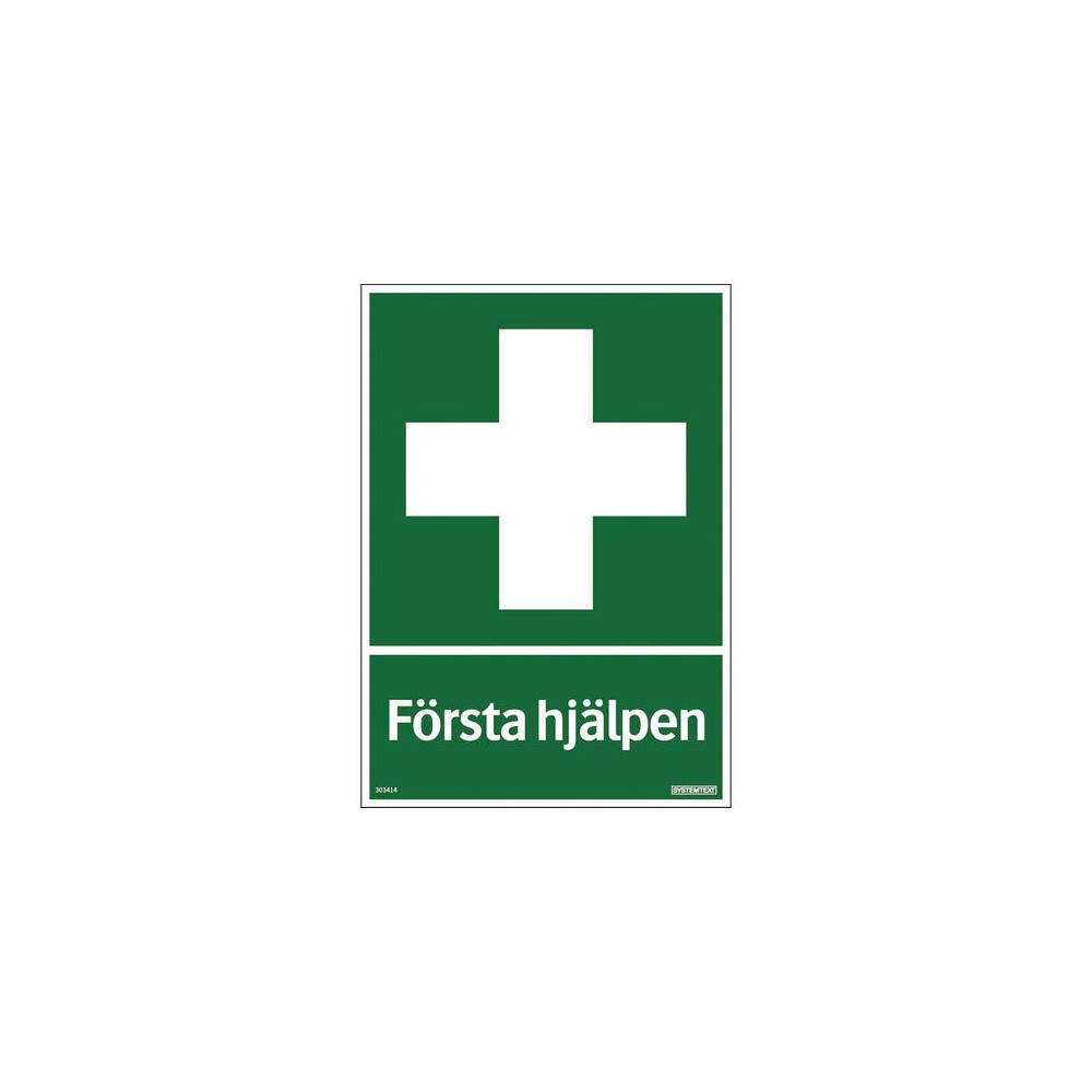 Produktbild för Skylt Första hjälpen 210x297mm