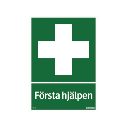 SYSTEMTEXT Skylt Första hjälpen 210x297mm