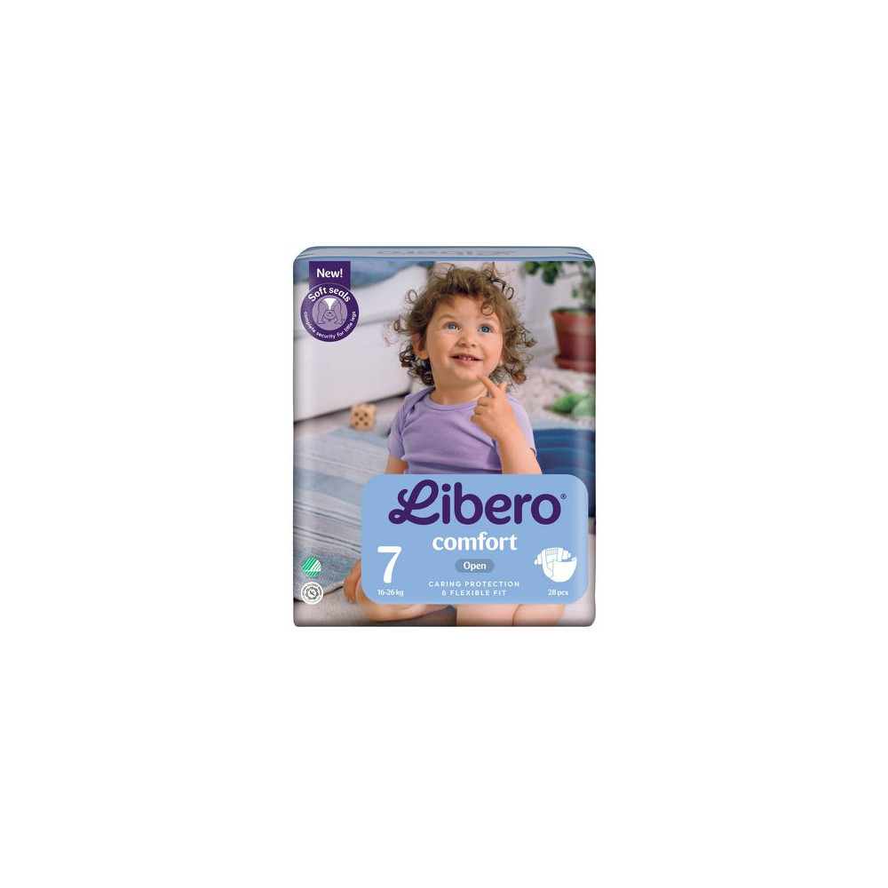 Produktbild för Blöja LIBERO Comfort 7 16-26kg 28/fp