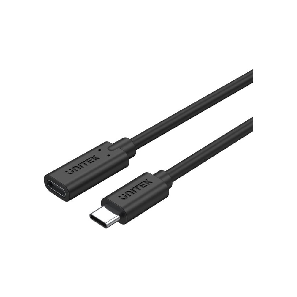 Produktbild för Unitek C14086BK - USB typ C-förlängningskabel - USB-C till USB-C - 50 cm
