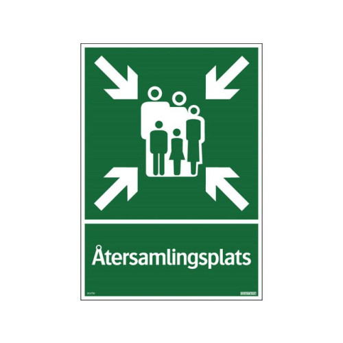 SYSTEMTEXT Skylt Återsamlingsplats 297x420mm