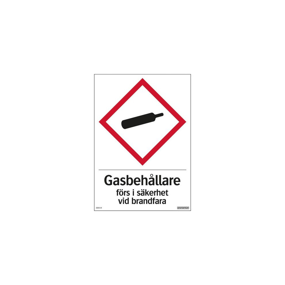 Produktbild för Skylt Gasbehållare plast 210x297mm