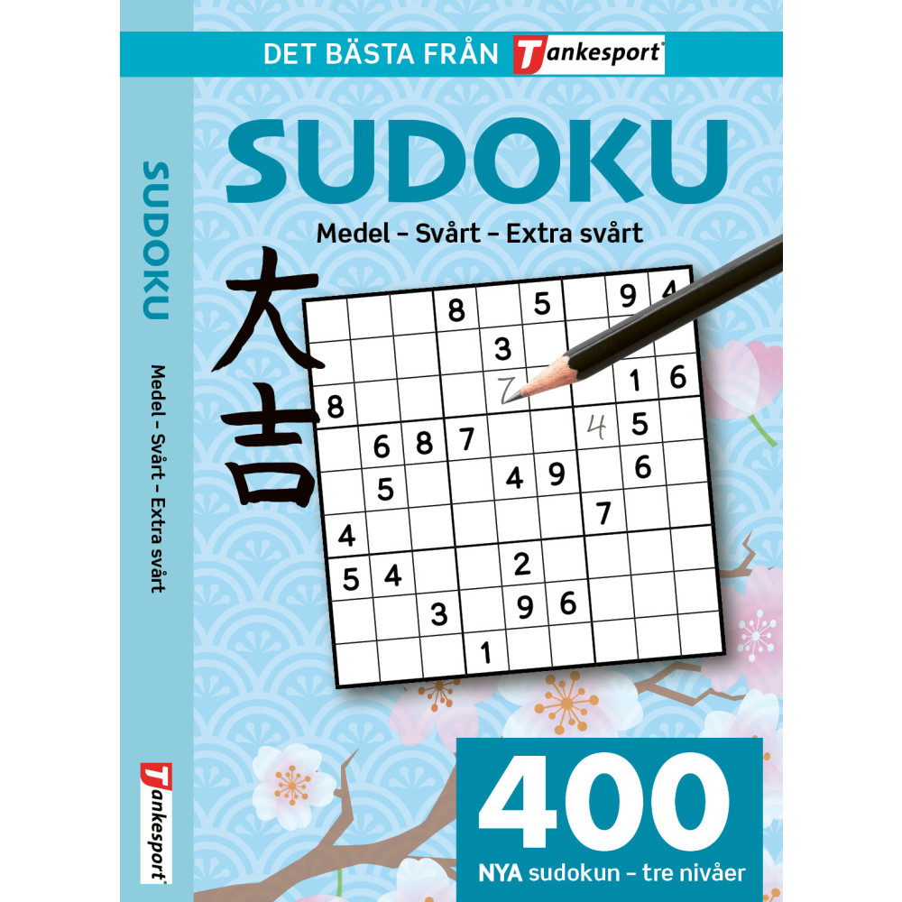 Produktbild för 400 nya Sudoku : Medel - svårt - extra svårt (häftad)