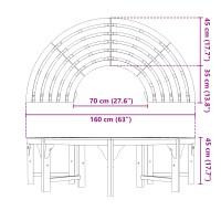 Produktbild för Trädbänk 2 pcs Naturfärg 160 x 80 x 45cm Massiv Eukalyptus Trä