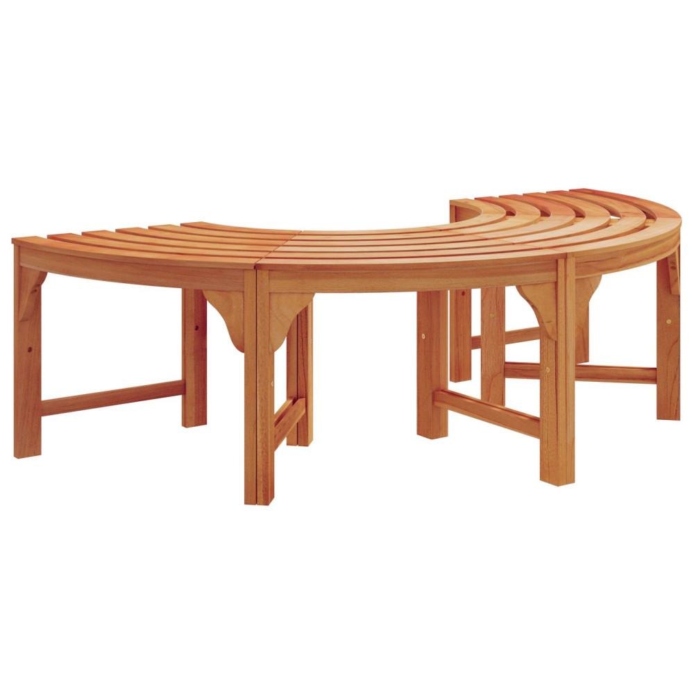 Produktbild för Trädbänk 2 pcs Naturfärg 160 x 80 x 45cm Massiv Eukalyptus Trä