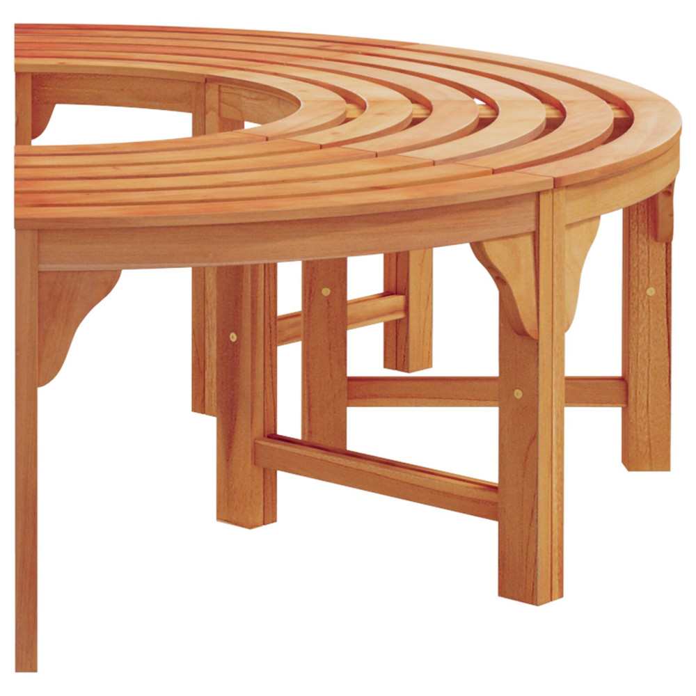 Produktbild för Trädbänk 2 pcs Naturfärg 160 x 80 x 45cm Massiv Eukalyptus Trä