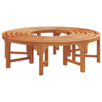 Produktbild för Trädbänk 2 pcs Naturfärg 160 x 80 x 45cm Massiv Eukalyptus Trä