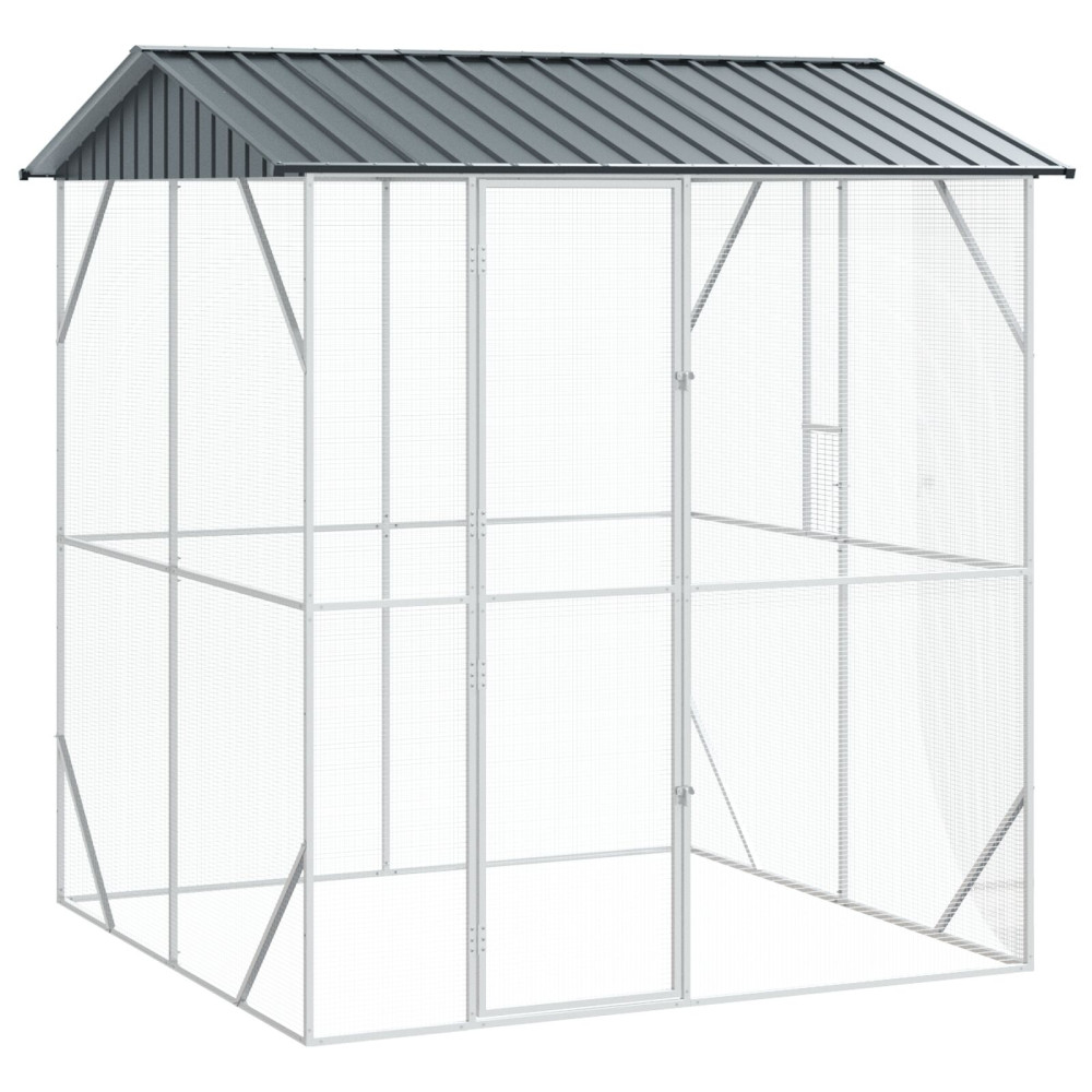 Produktbild för Fågelbur Antracit 215 x 208 x 247 cm Galvaniserat Stål