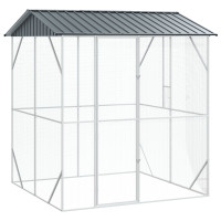 Produktbild för Fågelbur Antracit 215 x 208 x 247 cm Galvaniserat Stål
