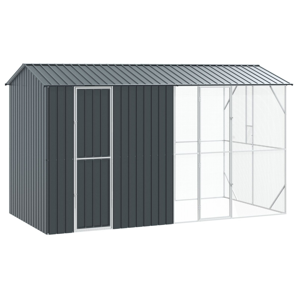 Produktbild för Fågelbur Antracit 430 x 208 x 247 cm Galvaniserat Stål