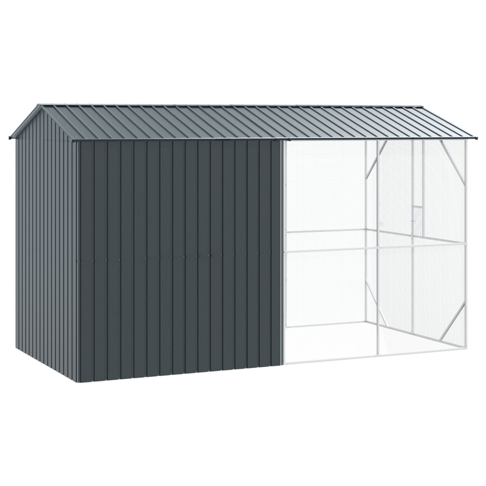 Produktbild för Fågelbur Antracit 430 x 208 x 247 cm Galvaniserat Stål