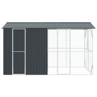 Produktbild för Fågelbur Antracit 430 x 208 x 247 cm Galvaniserat Stål