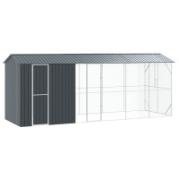 Produktbild för Fågelbur Antracit 645 x 208 x 247 cm Galvaniserat Stål