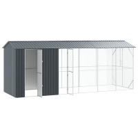 Produktbild för Fågelbur Antracit 645 x 208 x 247 cm Galvaniserat Stål