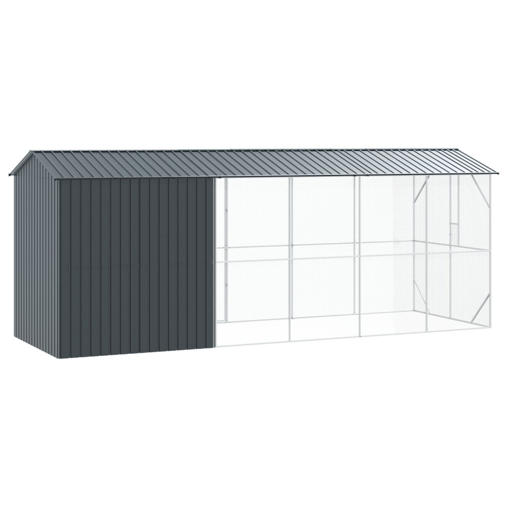 Produktbild för Fågelbur Antracit 645 x 208 x 247 cm Galvaniserat Stål