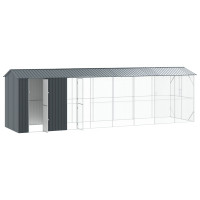 Produktbild för Fågelbur Antracit 860 x 208 x 247 cm Galvaniserat Stål