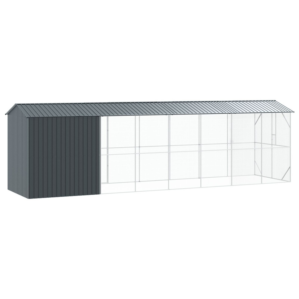 Produktbild för Fågelbur Antracit 860 x 208 x 247 cm Galvaniserat Stål