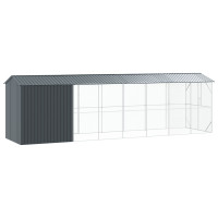 Produktbild för Fågelbur Antracit 860 x 208 x 247 cm Galvaniserat Stål