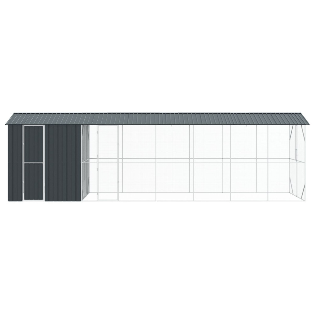 Produktbild för Fågelbur Antracit 860 x 208 x 247 cm Galvaniserat Stål