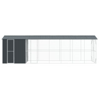 Produktbild för Fågelbur Antracit 860 x 208 x 247 cm Galvaniserat Stål