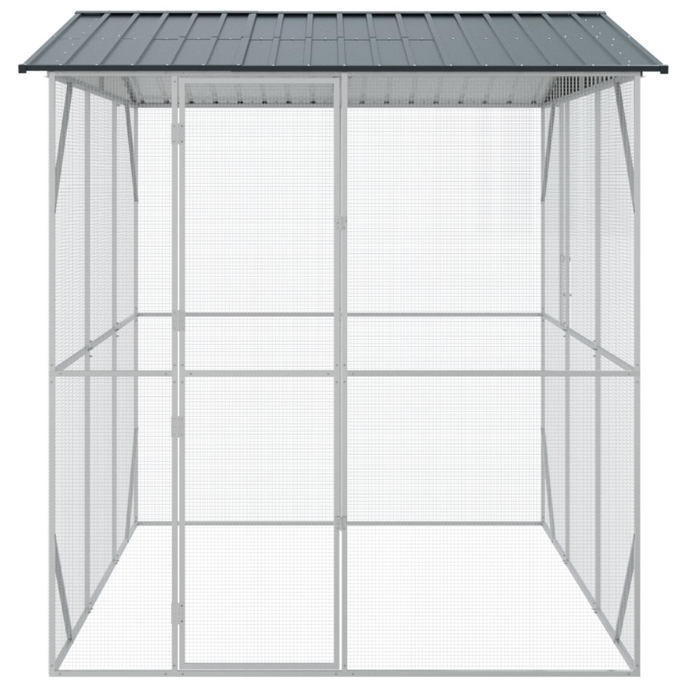 Produktbild för Fågelbur Antracit 227 x 310 x 247 cm Galvaniserat Stål