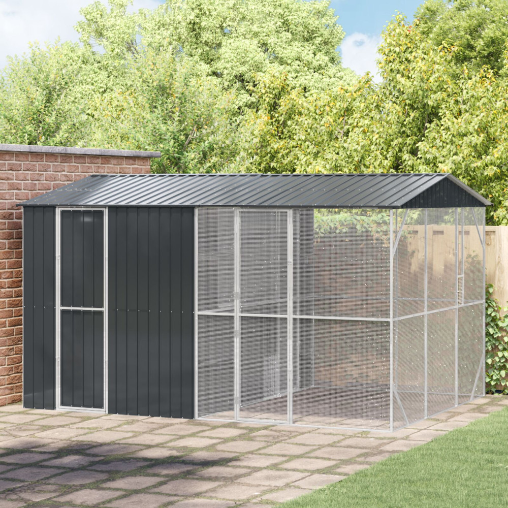 Produktbild för Fågelbur Antracit 430 x 310 x 247 cm Galvaniserat Stål