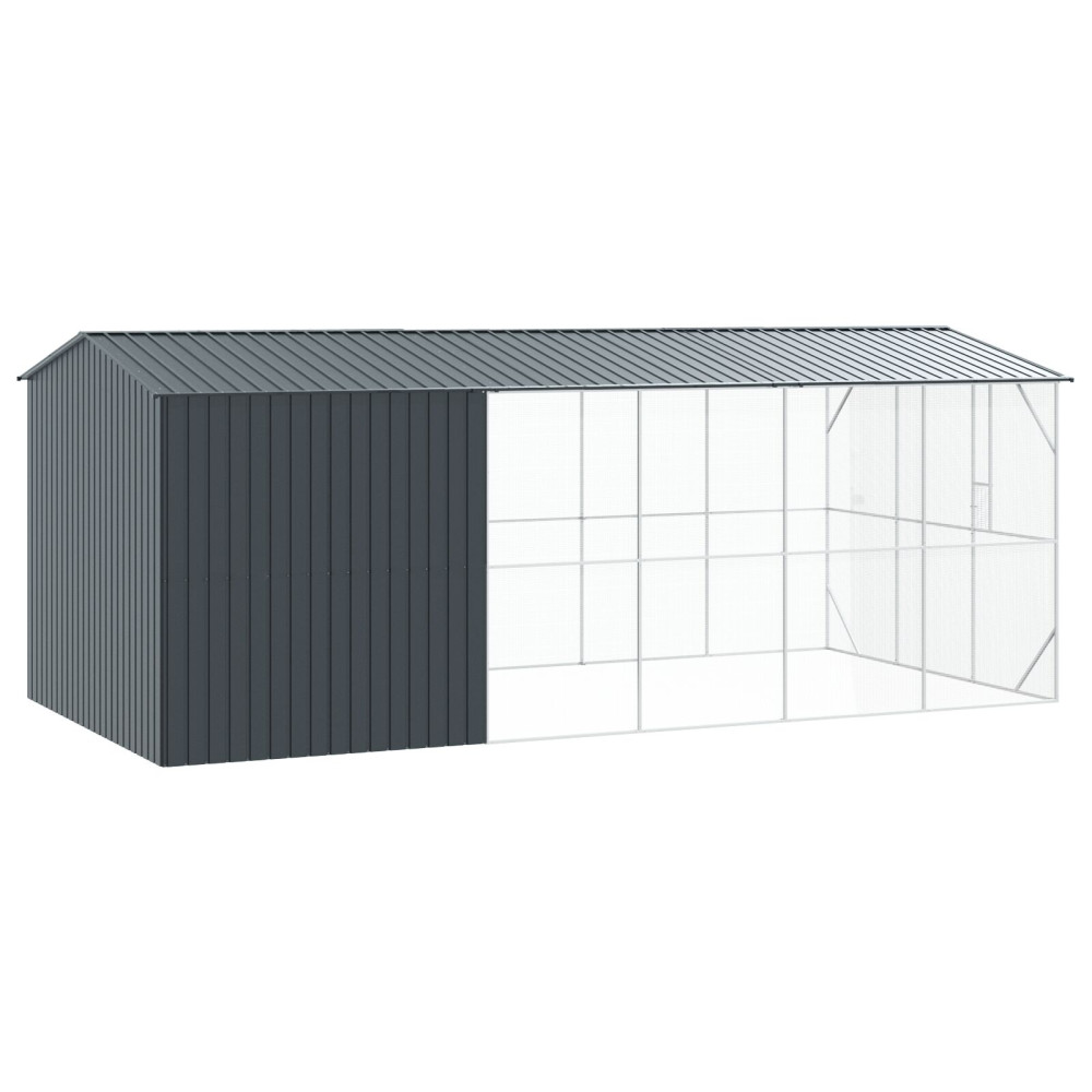 Produktbild för Fågelbur Antracit 645 x 310 x 247 cm Galvaniserat Stål
