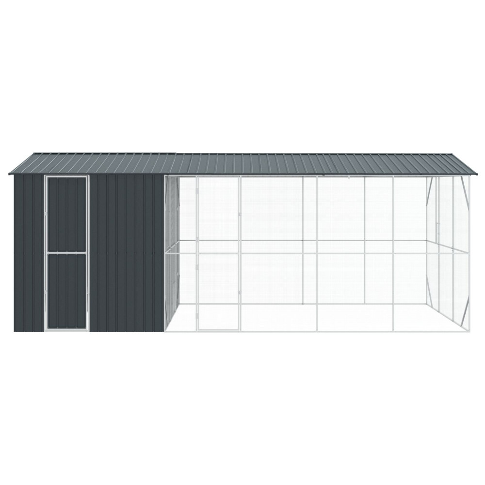 Produktbild för Fågelbur Antracit 645 x 310 x 247 cm Galvaniserat Stål