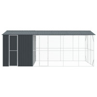 Produktbild för Fågelbur Antracit 645 x 310 x 247 cm Galvaniserat Stål