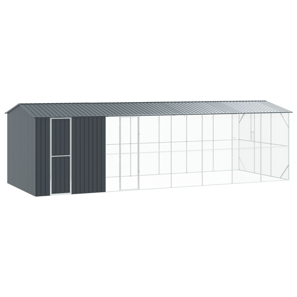 Produktbild för Fågelbur Antracit 860 x 310 x 247 cm Galvaniserat Stål