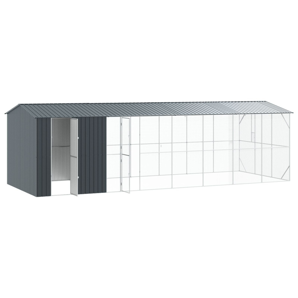 Produktbild för Fågelbur Antracit 860 x 310 x 247 cm Galvaniserat Stål