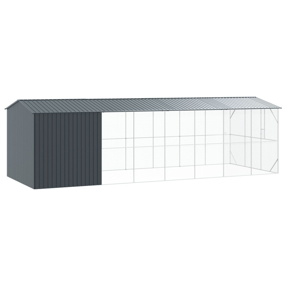 Produktbild för Fågelbur Antracit 860 x 310 x 247 cm Galvaniserat Stål