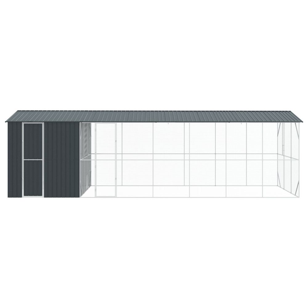 Produktbild för Fågelbur Antracit 860 x 310 x 247 cm Galvaniserat Stål
