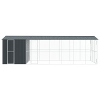 Produktbild för Fågelbur Antracit 860 x 310 x 247 cm Galvaniserat Stål