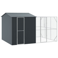 Produktbild för Fågelbur Antracit 425 x 304 x 247 cm Galvaniserat Stål