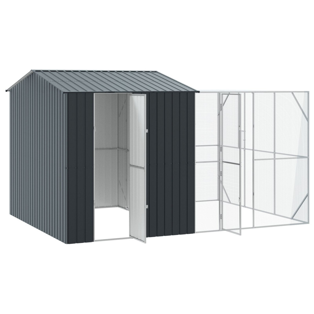 Produktbild för Fågelbur Antracit 425 x 304 x 247 cm Galvaniserat Stål