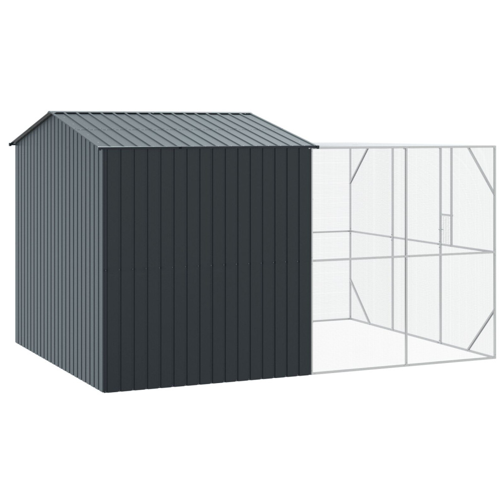 Produktbild för Fågelbur Antracit 425 x 304 x 247 cm Galvaniserat Stål