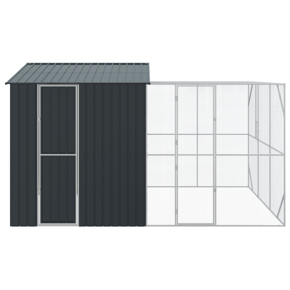 Produktbild för Fågelbur Antracit 425 x 304 x 247 cm Galvaniserat Stål