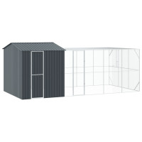 Produktbild för Fågelbur Antracit 635 x 304 x 247 cm Galvaniserat Stål